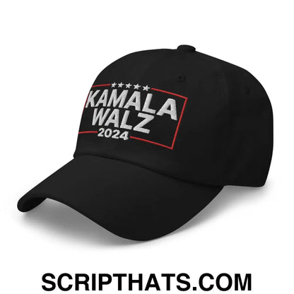 Kamala Harris 2024 Tim Walz Dad Hat Black