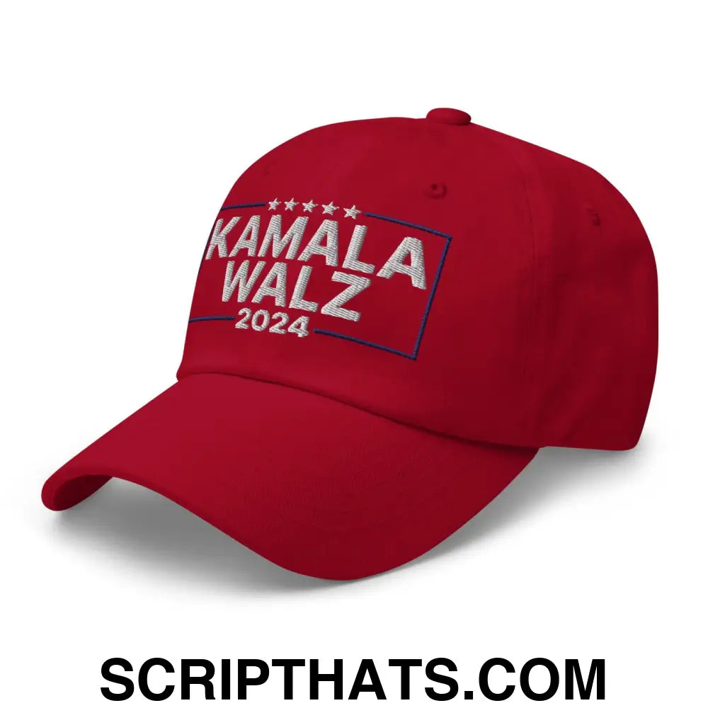 Kamala Harris 2024 Tim Walz Dad Hat Cranberry