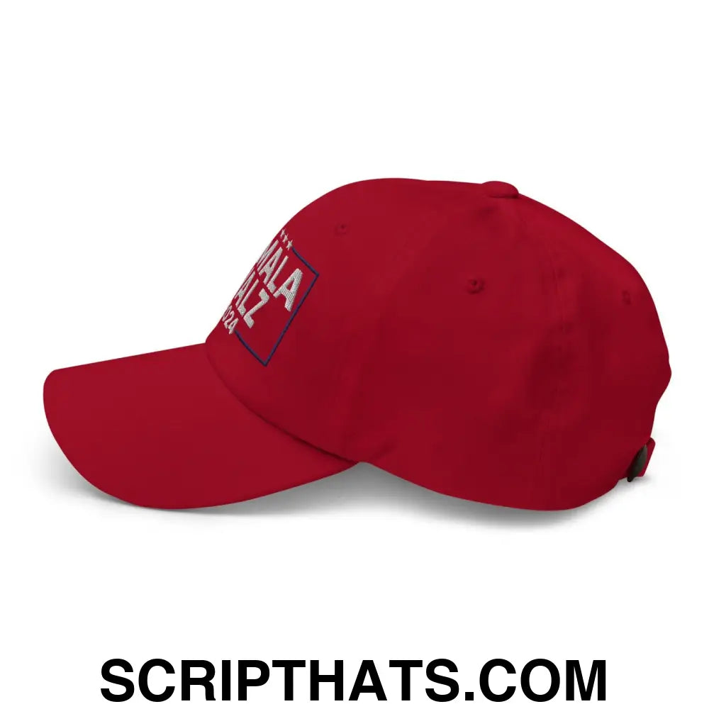 Kamala Harris 2024 Tim Walz Dad Hat Cranberry