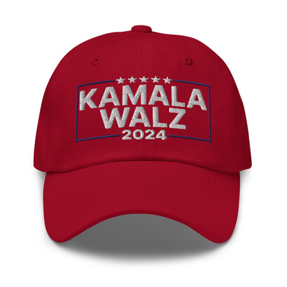 Kamala Harris 2024 Tim Walz Dad Hat Cranberry