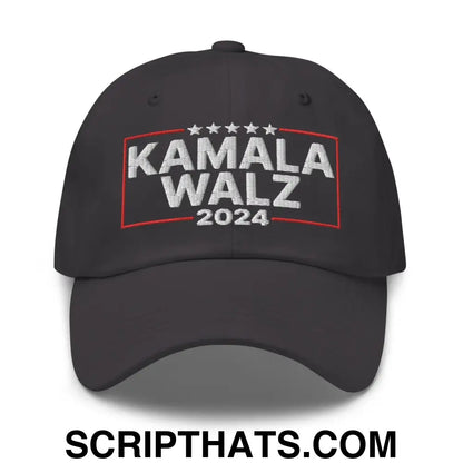 Kamala Harris 2024 Tim Walz Dad Hat Dark Grey