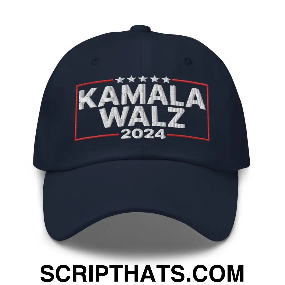 Kamala Harris 2024 Tim Walz Dad Hat Navy