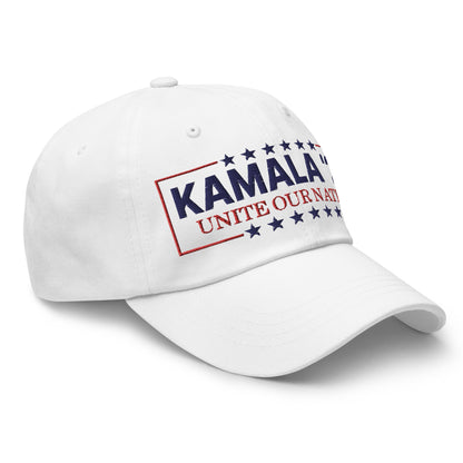 Kamala Harris 2024 Unite Our Nation Dad Hat White