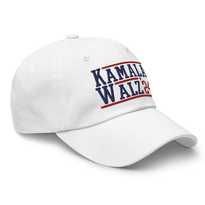 Kamala Harris Tim Walz 2024 Dad Hat White