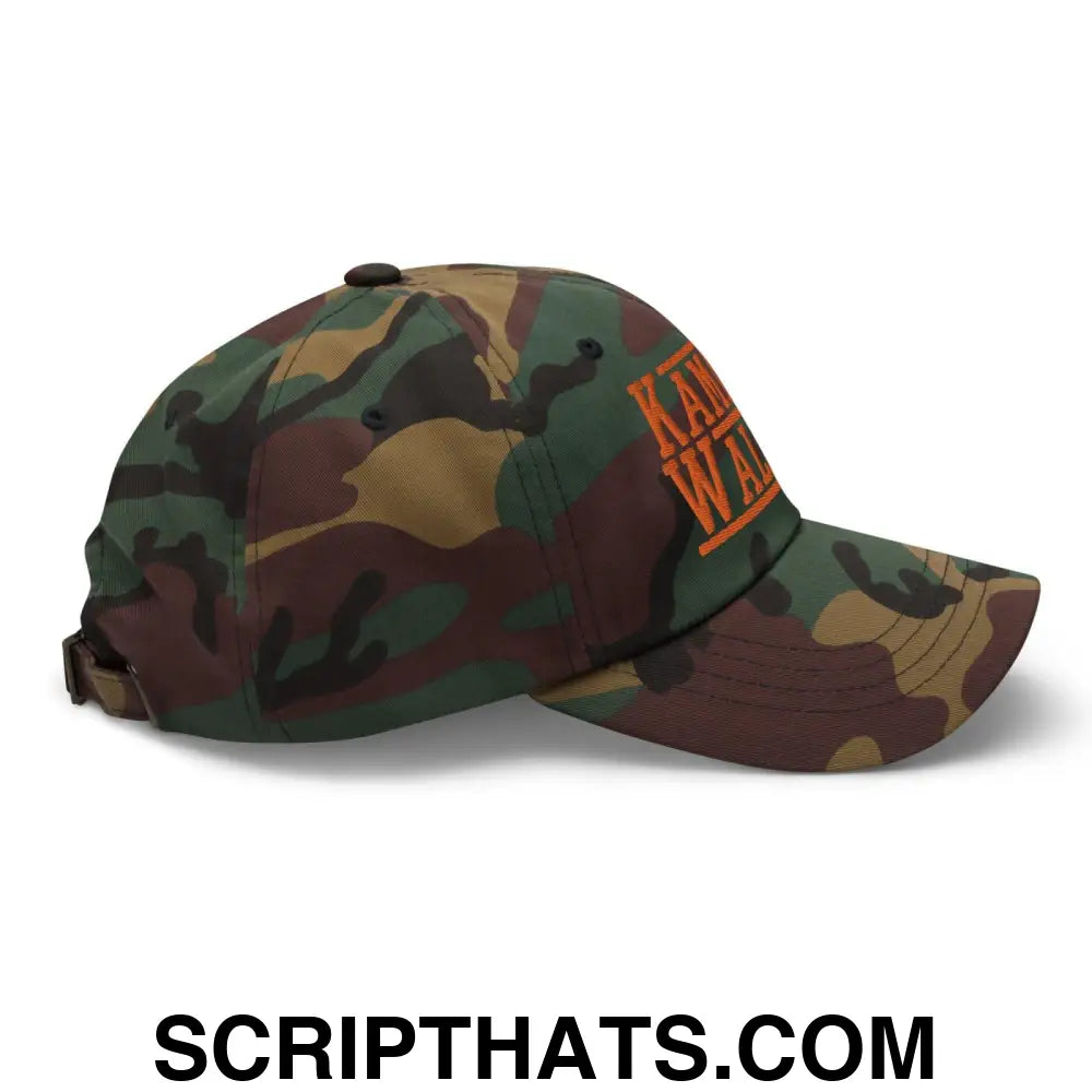 Kamala Harris Tim Walz 2024 Dad Hat Orange Camo