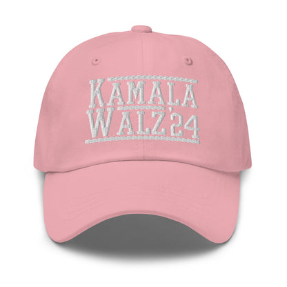 Kamala Harris Tim Walz 2024 Dad Hat Pink