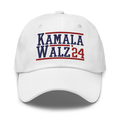 Kamala Harris Tim Walz 2024 Dad Hat White