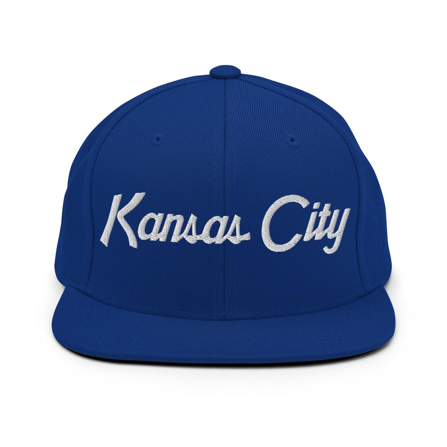 Kansas City Script Snapback Hat Royal Blue