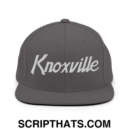 Knoxville Script Snapback Hat Dark Grey