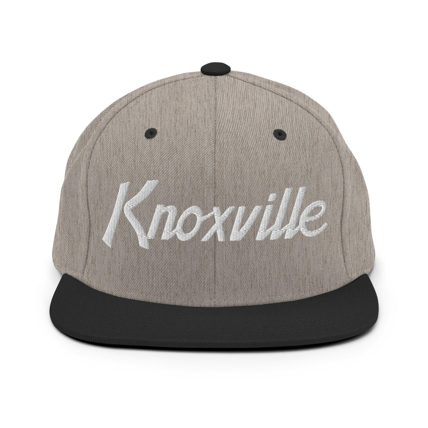 Knoxville Script Snapback Hat Heather Black