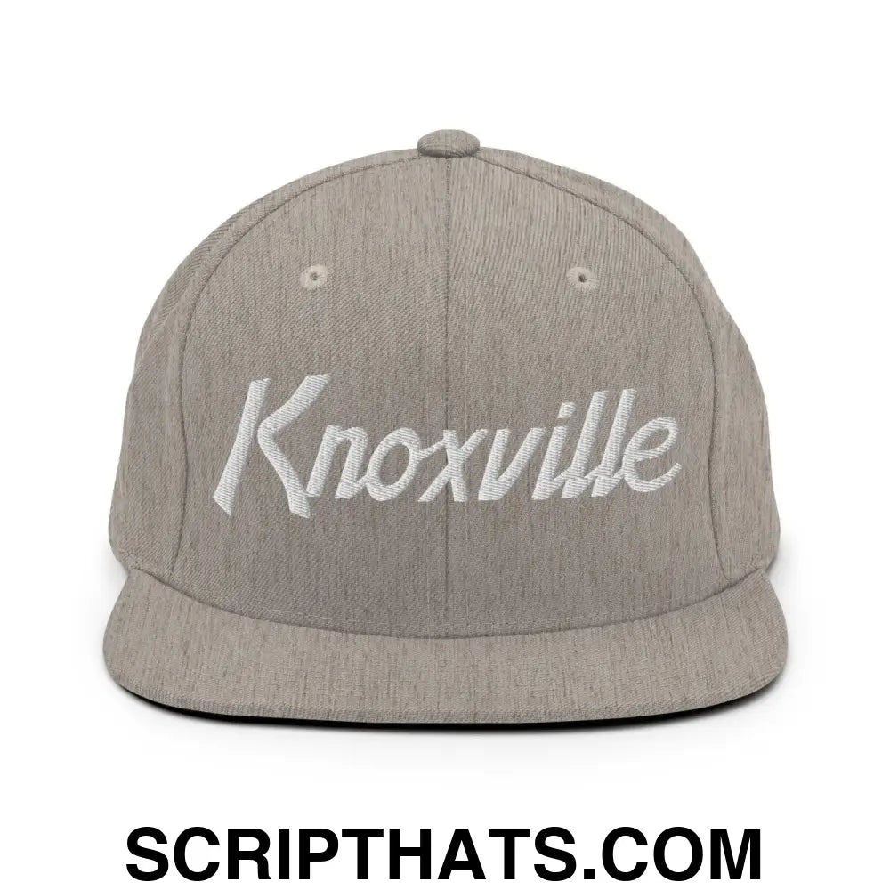 Knoxville Script Snapback Hat Heather Grey