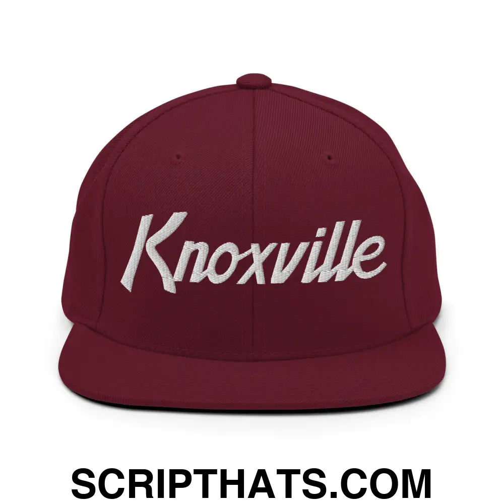 Knoxville Script Snapback Hat Maroon