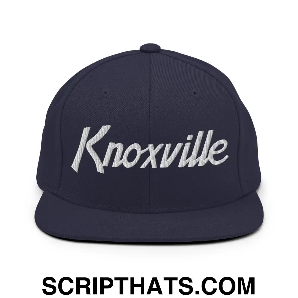 Knoxville Script Snapback Hat Navy