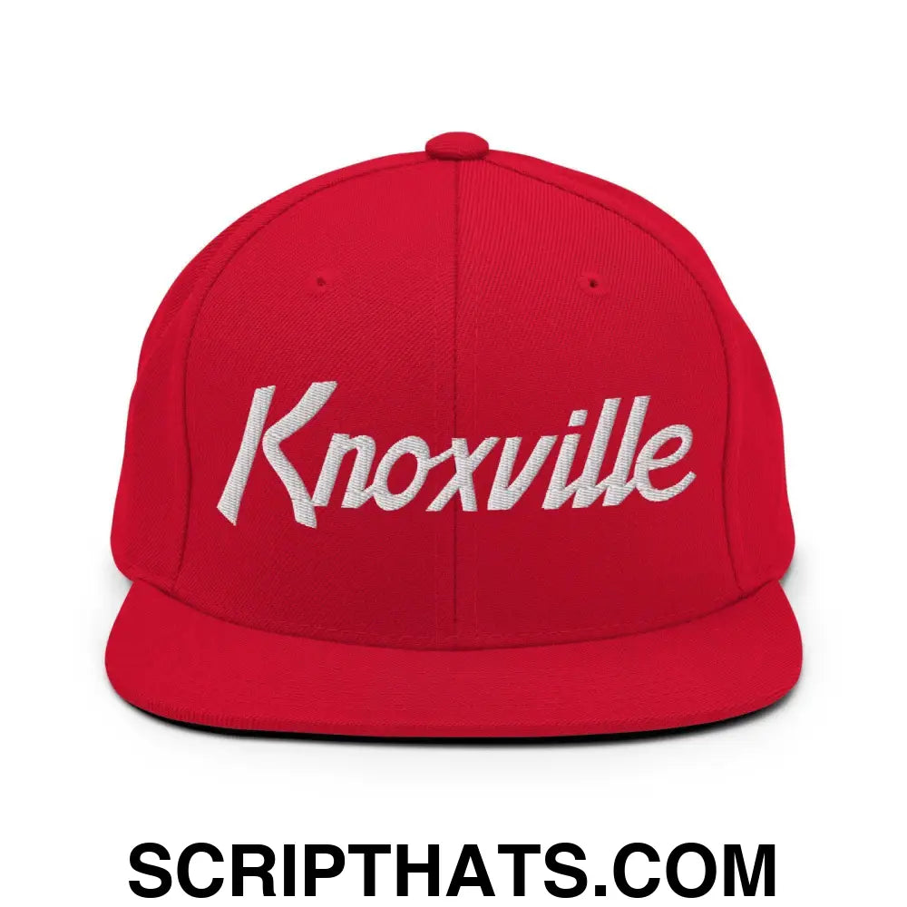 Knoxville Script Snapback Hat Red