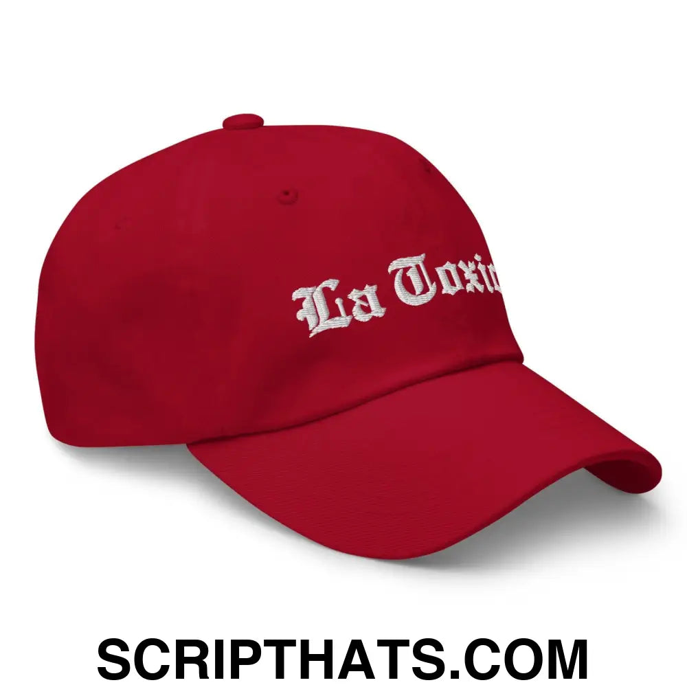 La Toxica OG Old English Dad Hat Cranberry