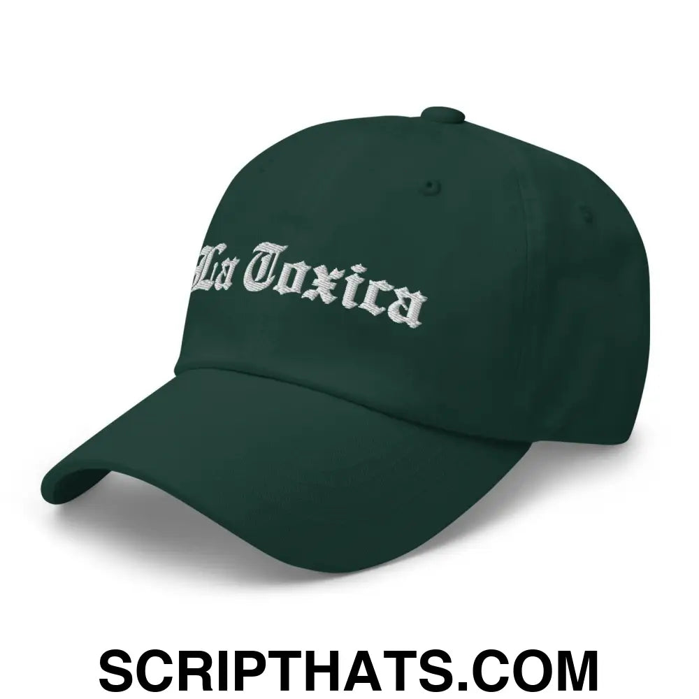 La Toxica OG Old English Dad Hat Spruce