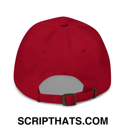 La Toxica OG Old English Dad Hat Cranberry