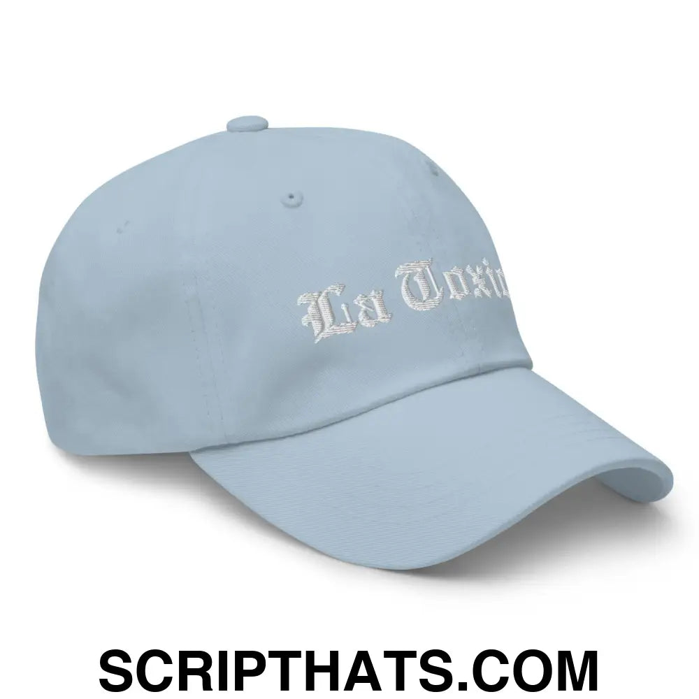 La Toxica OG Old English Dad Hat Light Blue