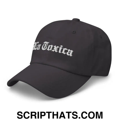 La Toxica OG Old English Dad Hat Dark Grey