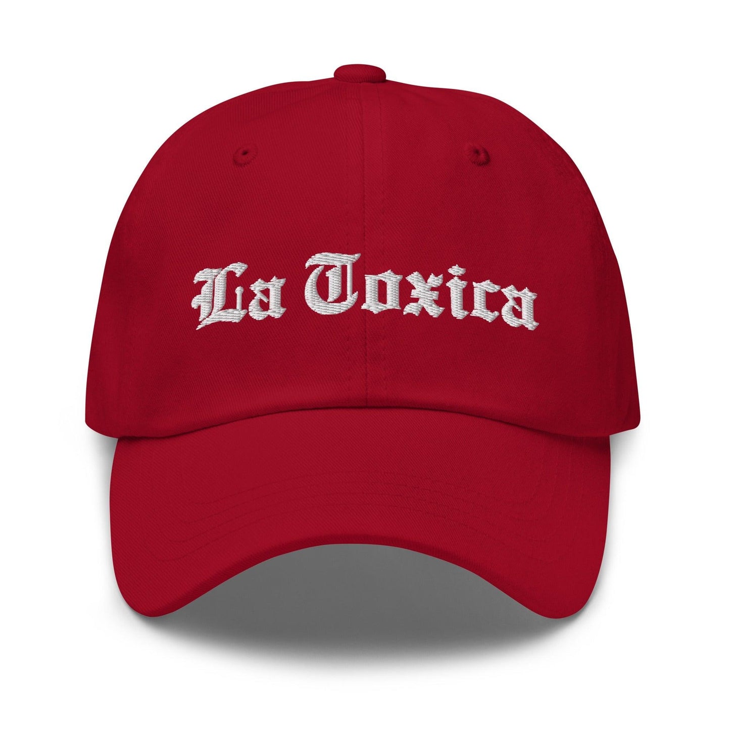 La Toxica OG Old English Dad Hat Cranberry