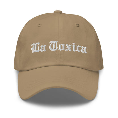 La Toxica OG Old English Dad Hat Khaki