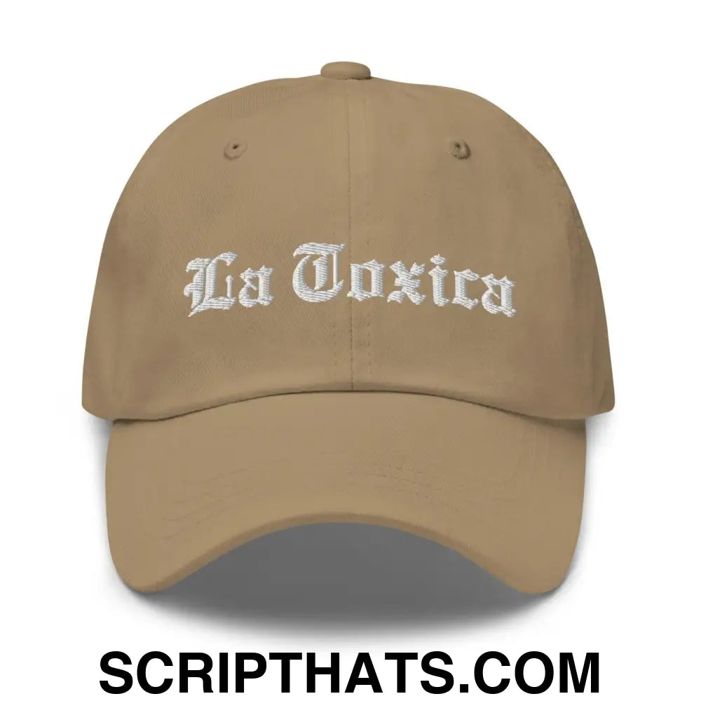 La Toxica OG Old English Dad Hat Khaki