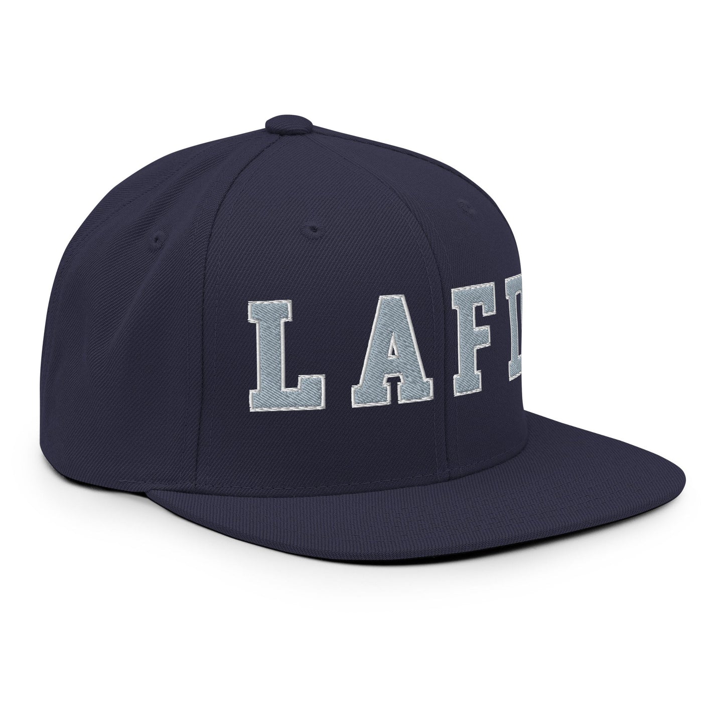 LAFD Los Angeles Fire Department Embroidered Flat Bill Brim Snapback Hat Navy