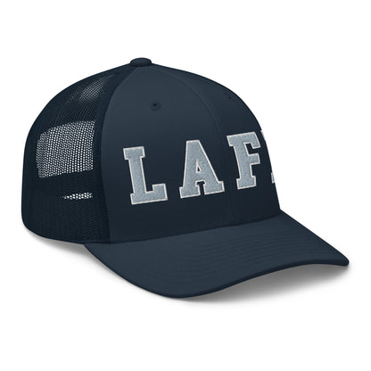 LAFD Los Angeles Fire Department Embroidered Mesh Trucker Hat Navy