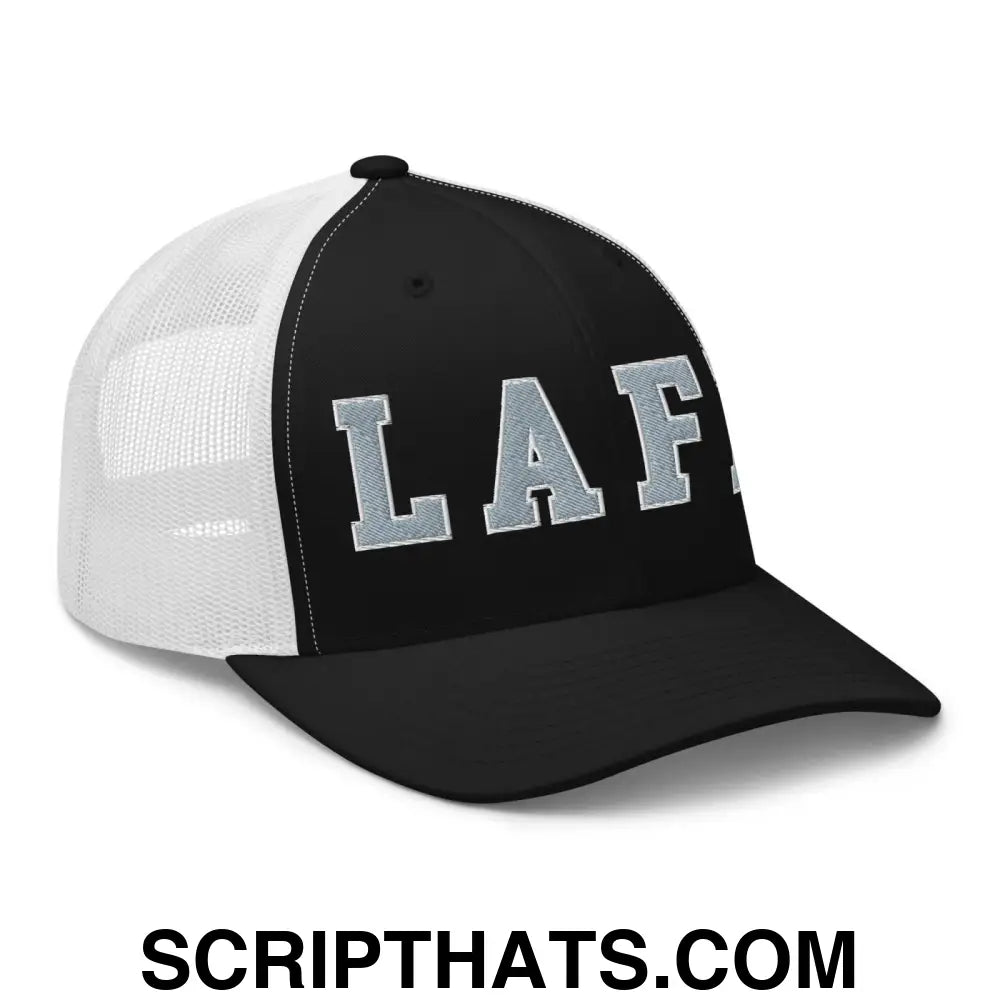 LAFD Los Angeles Fire Department Embroidered Mesh Trucker Hat Black White