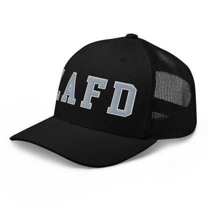 LAFD Los Angeles Fire Department Embroidered Mesh Trucker Hat Black