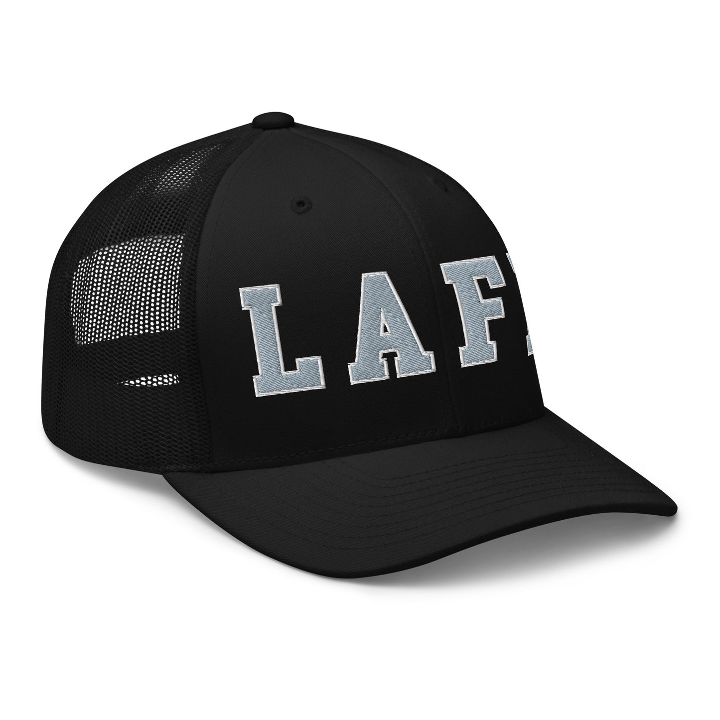 LAFD Los Angeles Fire Department Embroidered Mesh Trucker Hat Black