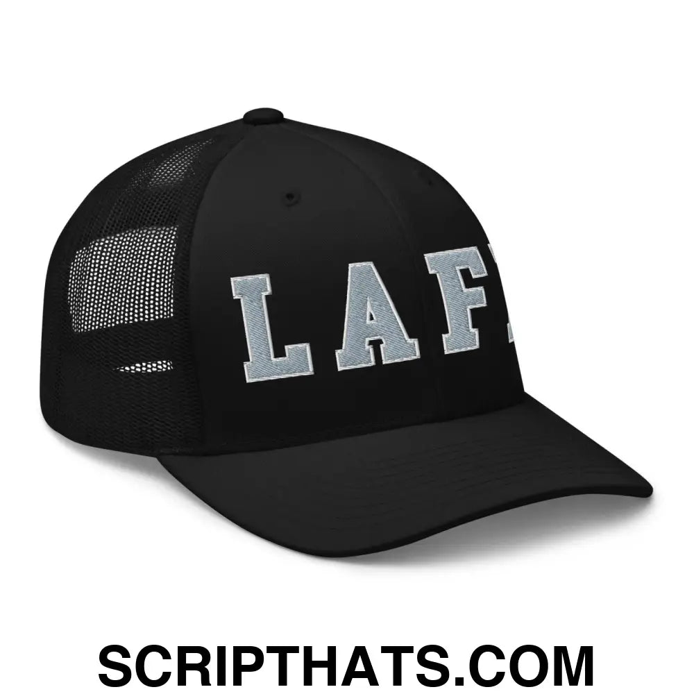 LAFD Los Angeles Fire Department Embroidered Mesh Trucker Hat Black