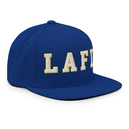 LAFD Los Angeles Fire Department Football Embroidered Flat Bill Brim Snapback Hat Default Title