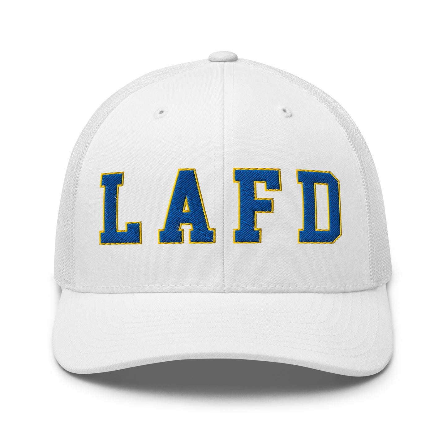 LAFD Los Angeles Fire Department Football Embroidered Mesh Trucker Hat Default Title