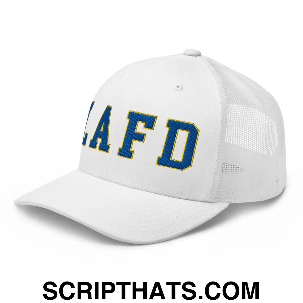 LAFD Los Angeles Fire Department Football Embroidered Mesh Trucker Hat Default Title