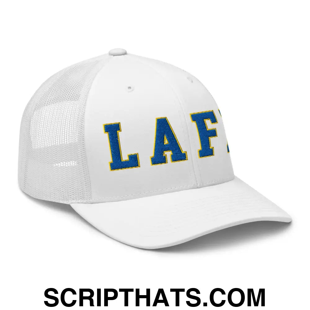 LAFD Los Angeles Fire Department Football Embroidered Mesh Trucker Hat Default Title