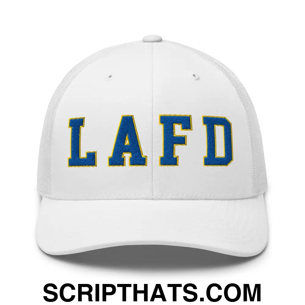 LAFD Los Angeles Fire Department Football Embroidered Mesh Trucker Hat Default Title