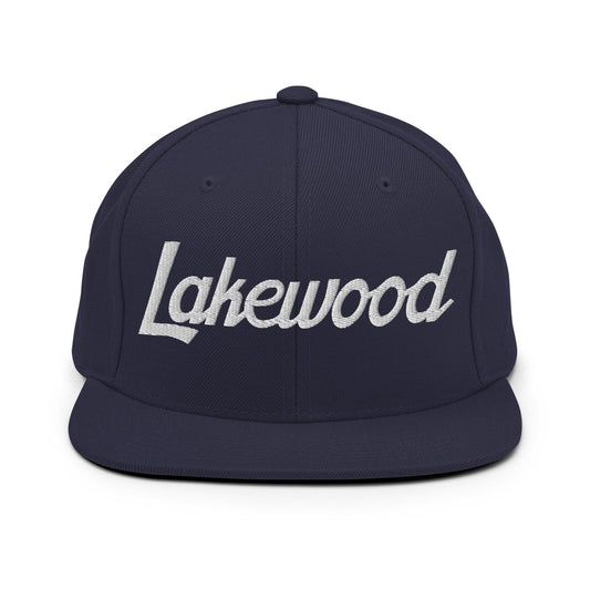Lakewood Script Snapback Hat Navy