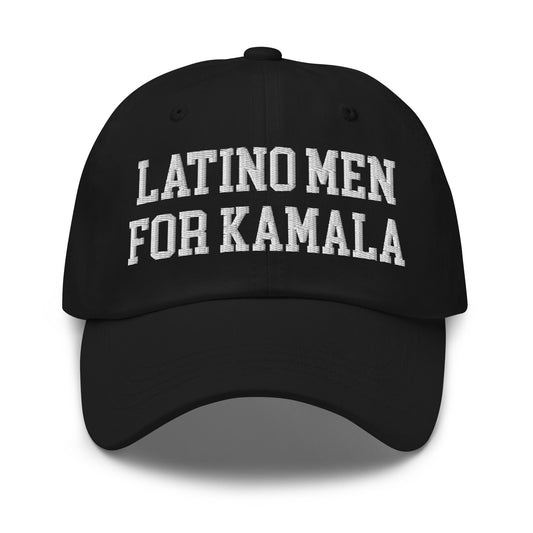 Latino Men for Kamala Dad Hat Black