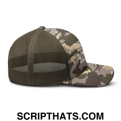 Let's Go Brenda Camo Trucker Hat Camo Olive