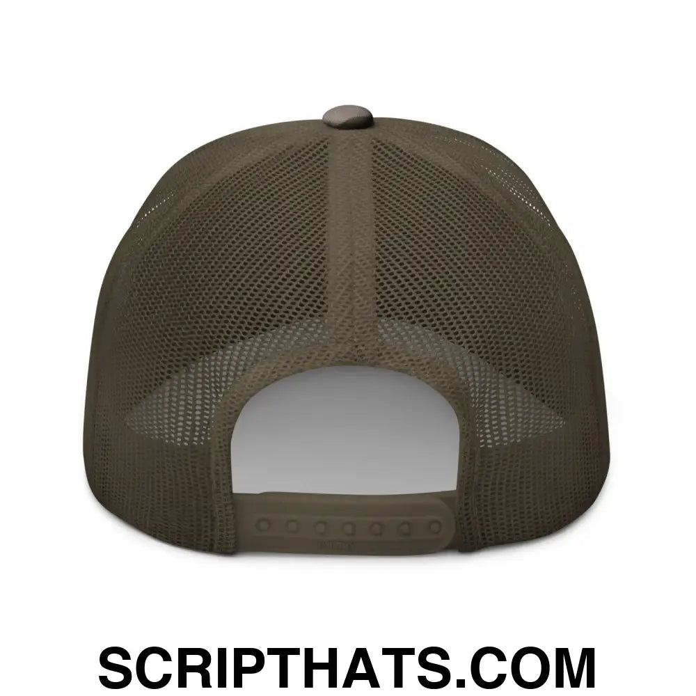 Let's Go Brenda Camo Trucker Hat Camo Olive