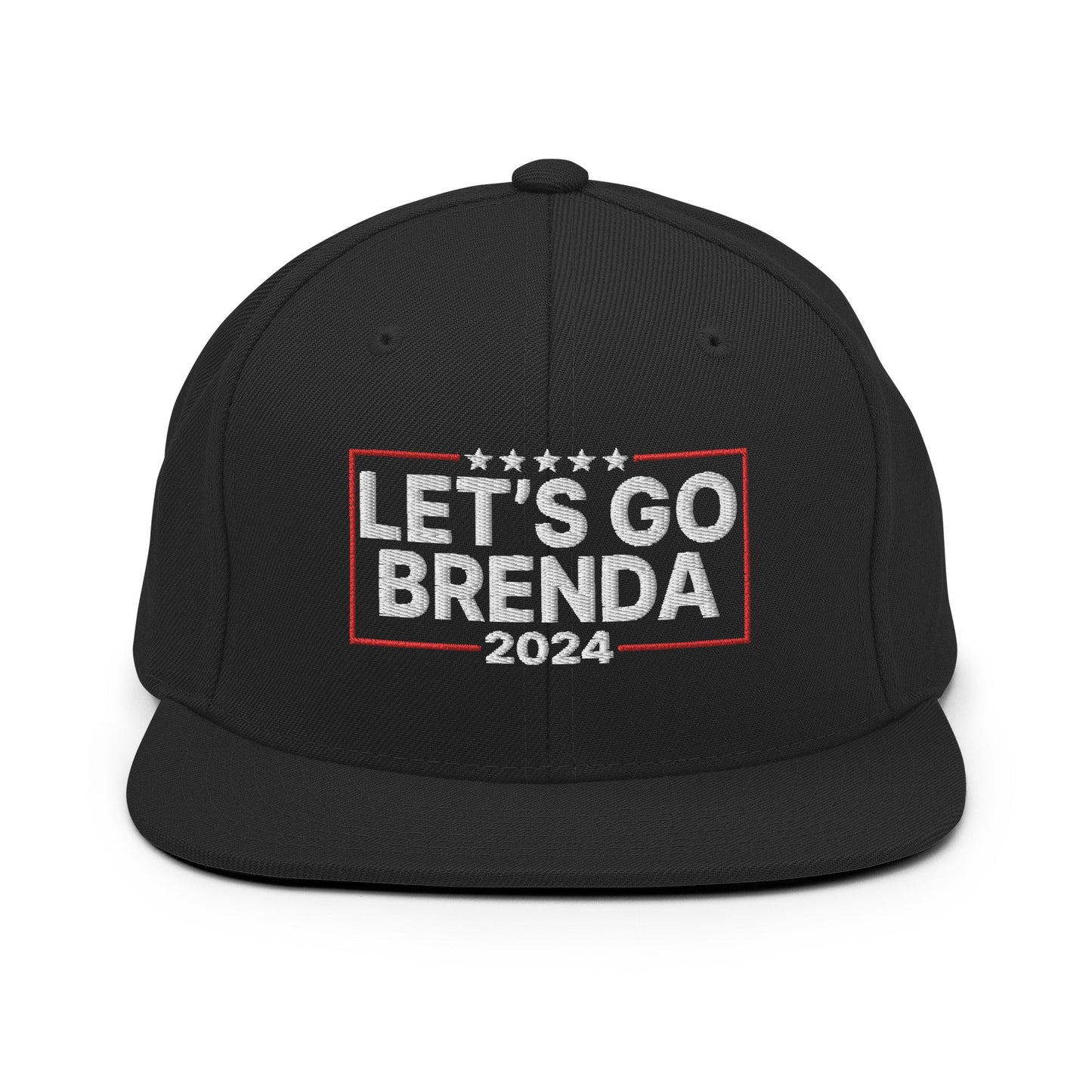 Let's Go Brenda FKH Flat Bill Brim Snapback Hat Black