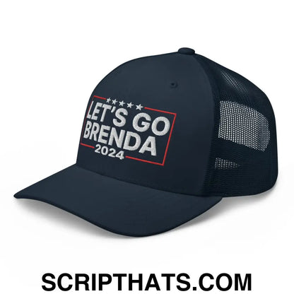 Let's Go Brenda FKH Retro Trucker Hat Navy