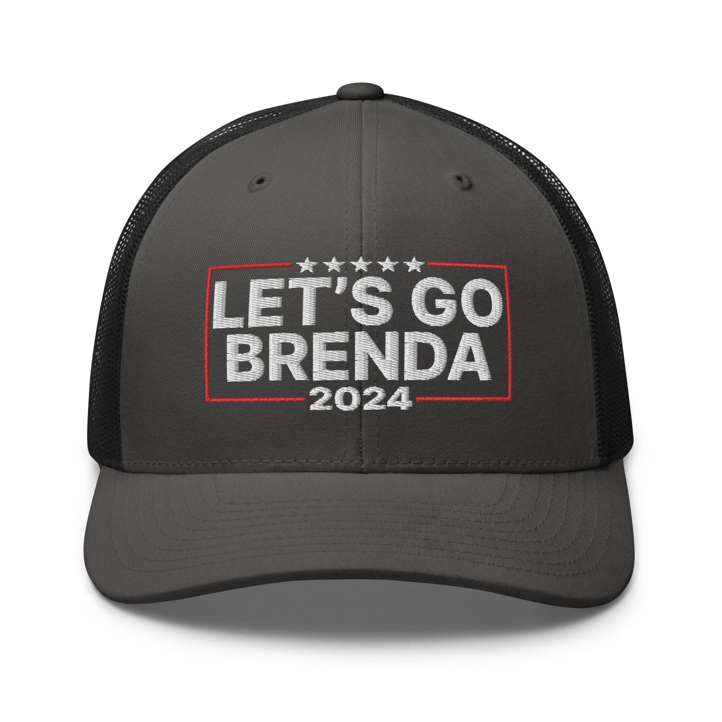 Let's Go Brenda FKH Retro Trucker Hat Charcoal Black