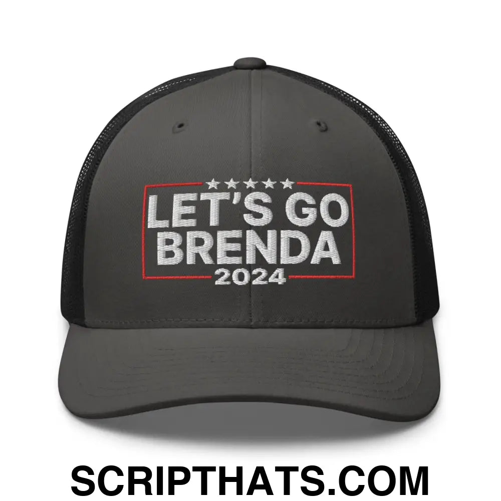 Let's Go Brenda FKH Retro Trucker Hat Charcoal Black