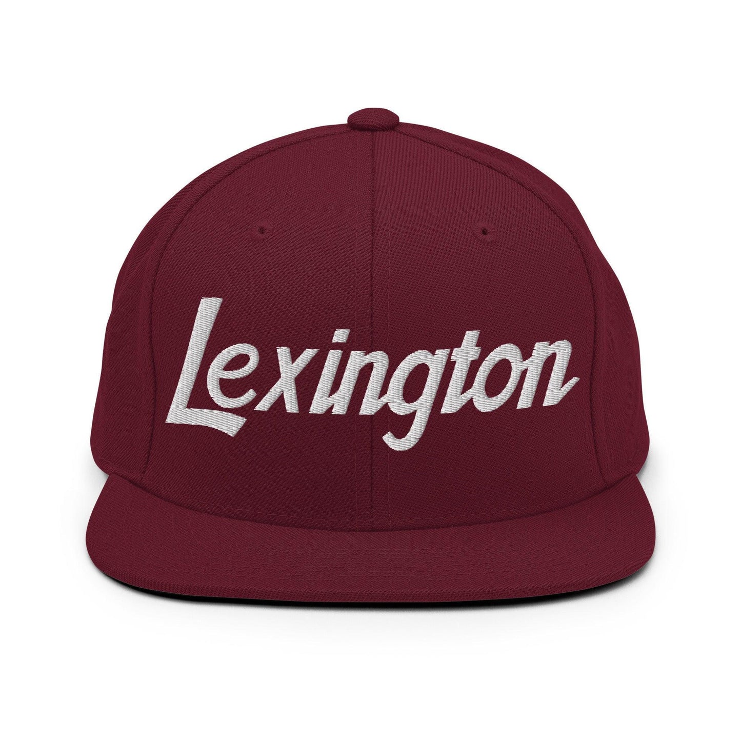 Lexington Script Snapback Hat Maroon