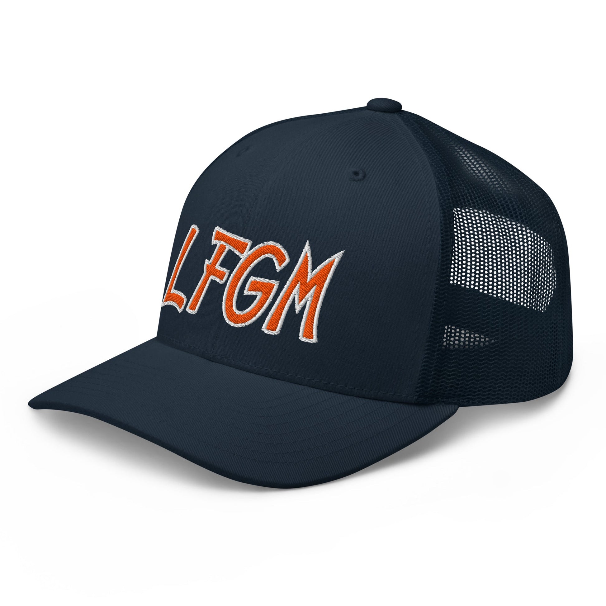 LFGM New York Baseball Mesh Trucker Hat Navy