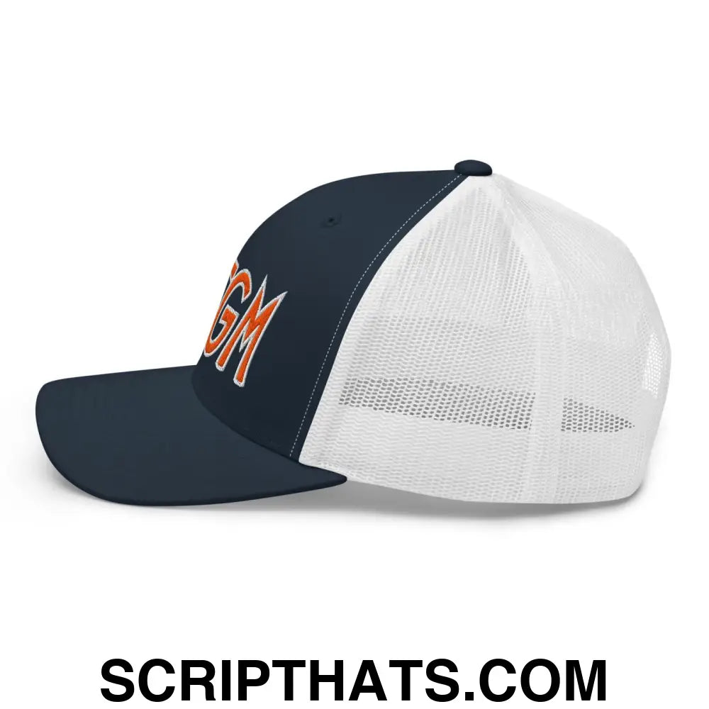 LFGM New York Baseball Mesh Trucker Hat Navy White