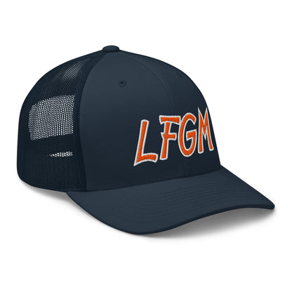 LFGM New York Baseball Mesh Trucker Hat Navy