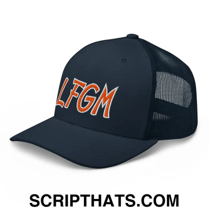 LFGM New York Baseball Mesh Trucker Hat Navy